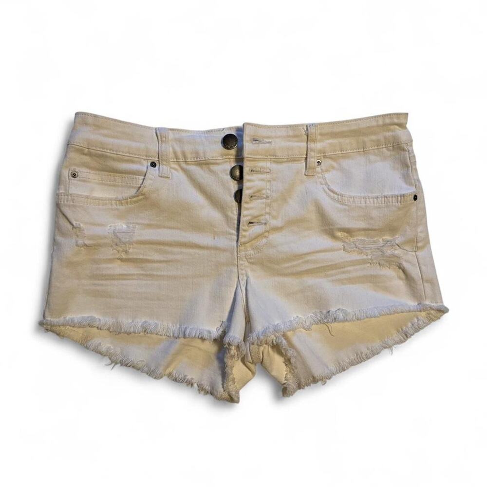 Billabong white denim cutoff shorts